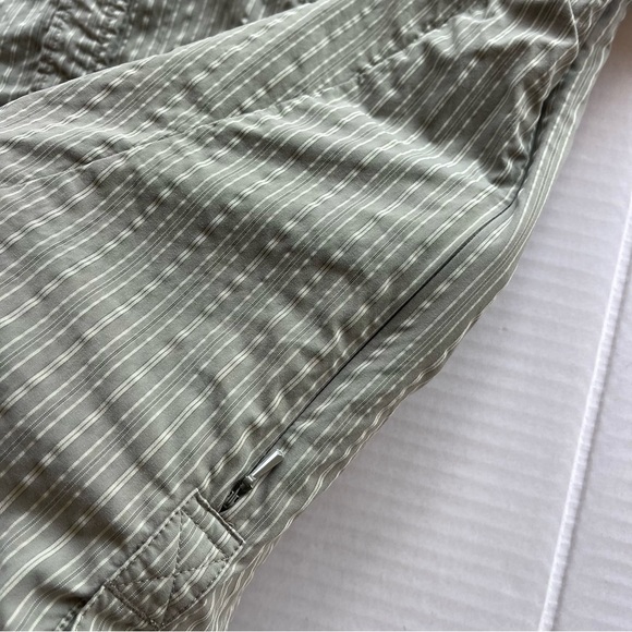 Mountain Hardwear Shirt L Olive Green  Short Sleeve Button Down Nylon Vented - Picture 4 of 10